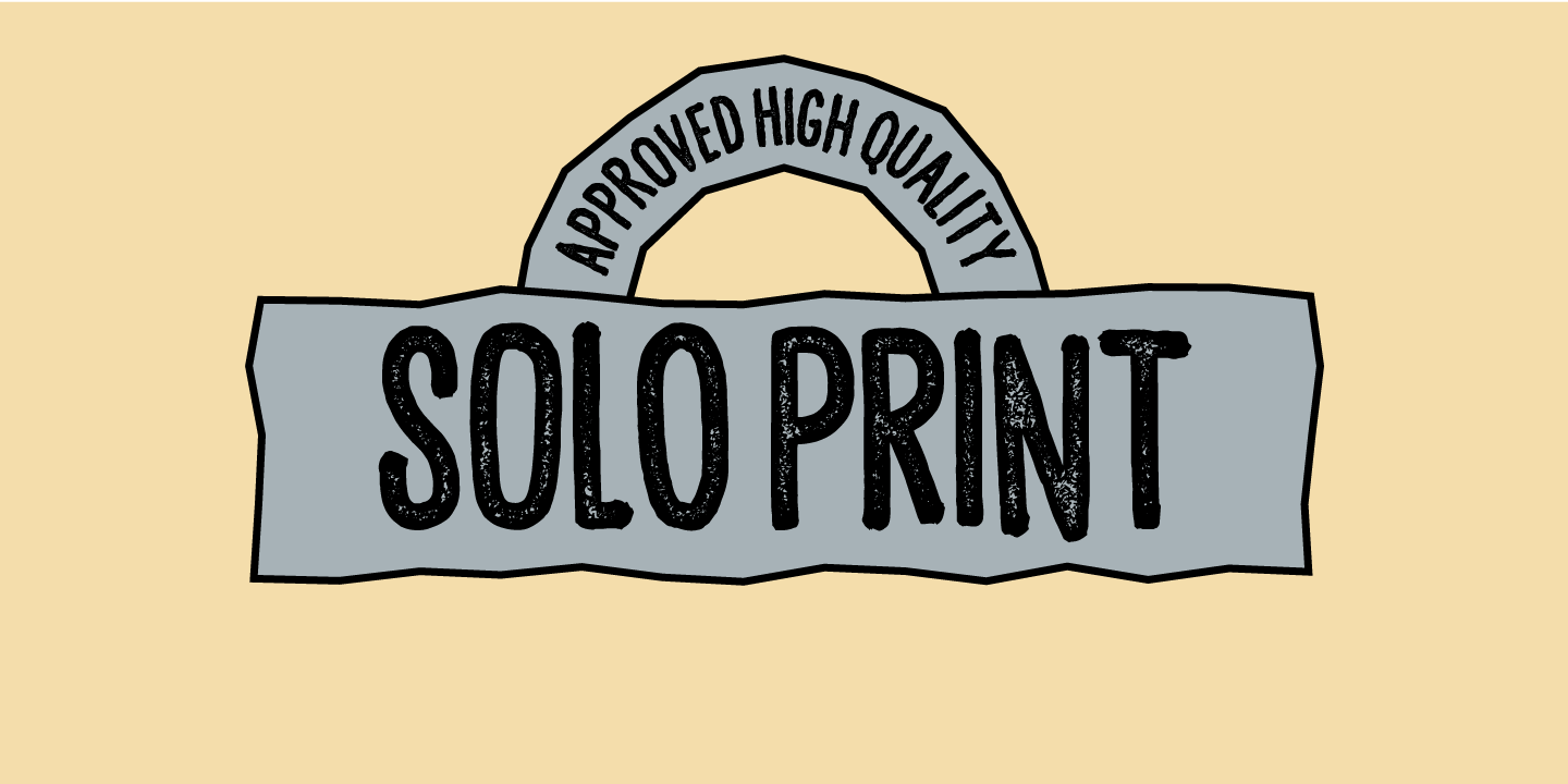 Przykładowa czcionka Solo Print #1